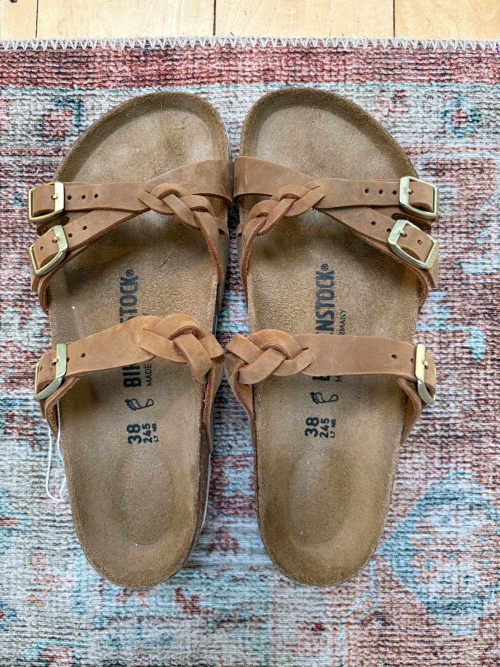 Birkenstock Franca Braided (cognac oiled)